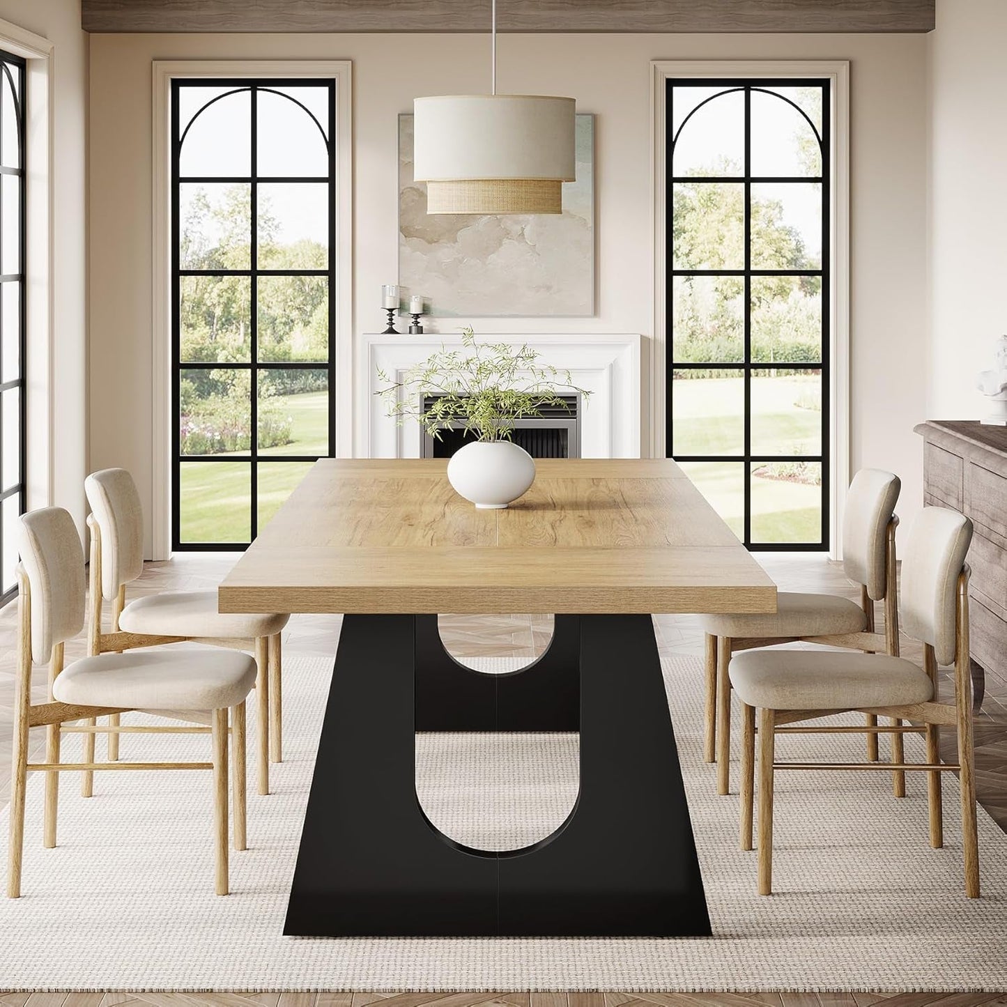 Rustic 70" Farmhouse Dining Table for 6–8 People