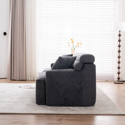 LY-029 GRAY COMPRESSION SOFA 4-seater Combined Sofa, Wood Grain