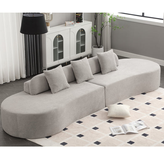 Curved Cloud Modular Sofa Gray