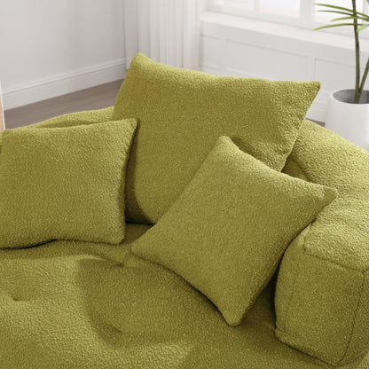 Chenille Sponge single sofa,No Assembly Required,Fluffy Modern Sleeper