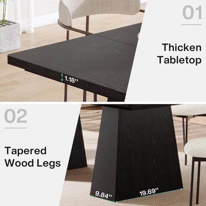 Modern Black Rectangular Table