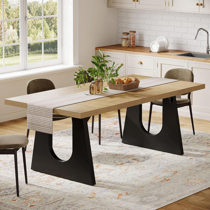 Rustic 70" Farmhouse Dining Table for 6–8 People