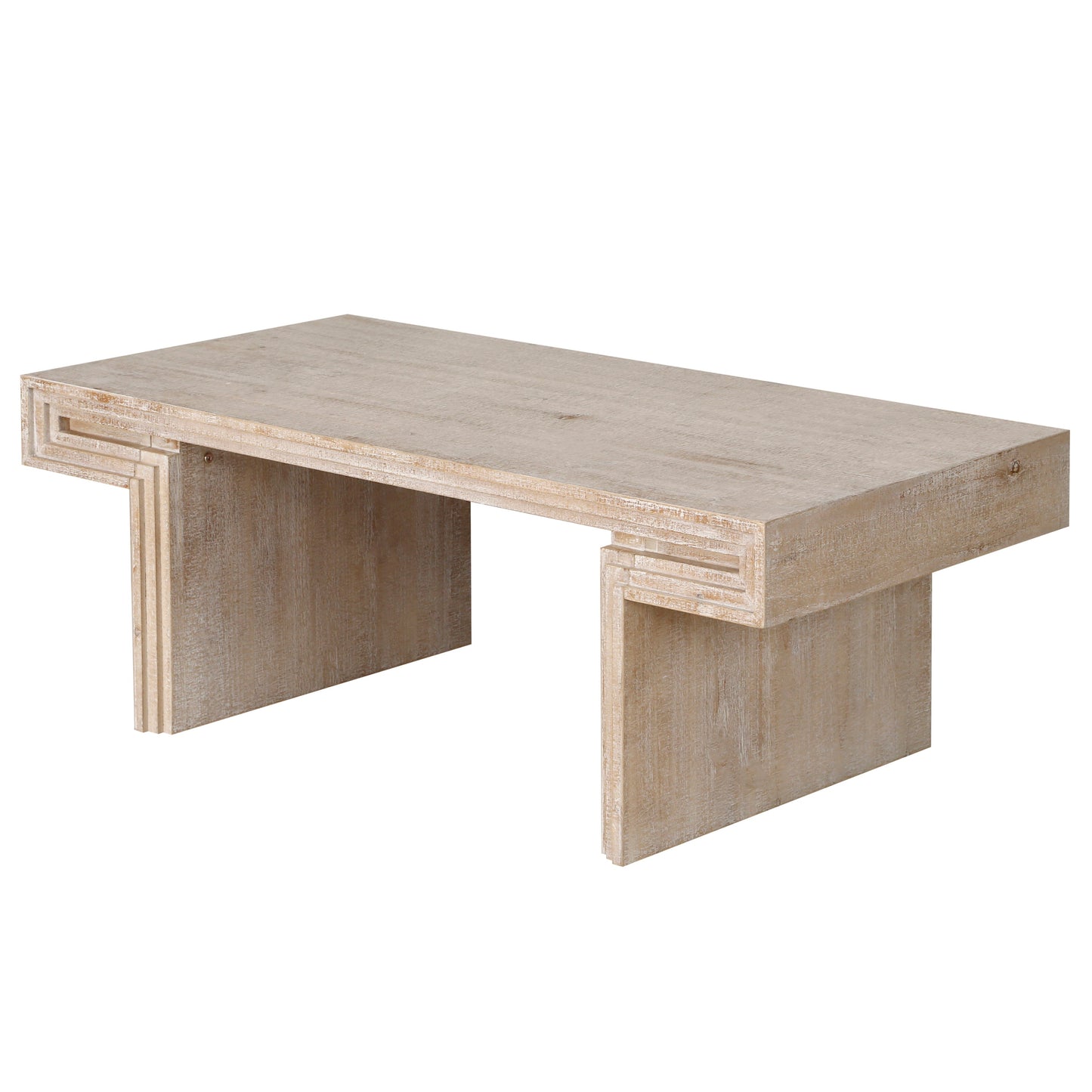 Antique Natural Wood Coffee Table