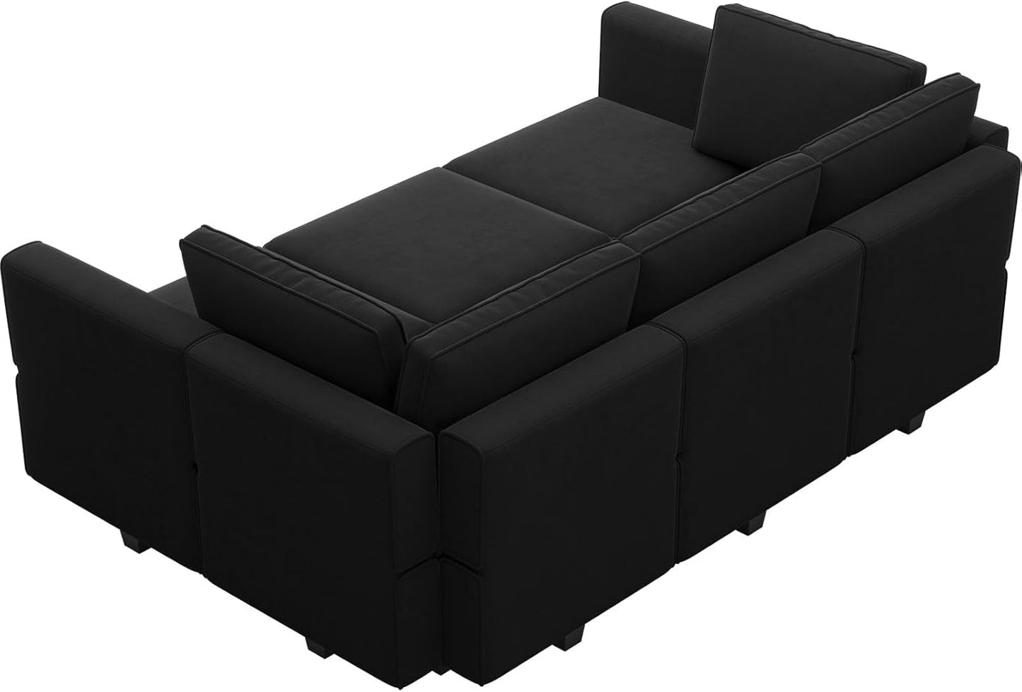 Modular  Sofa Velvet Couch with Chaise