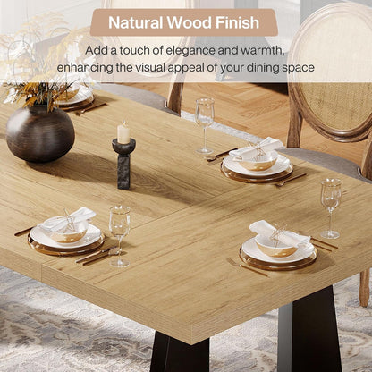 Rustic 70" Farmhouse Dining Table for 6–8 People