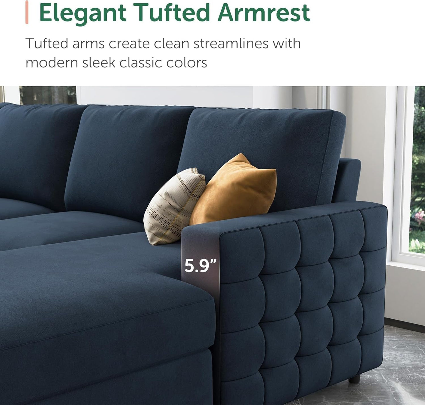 Modern U-Shaped Sectional Sofa