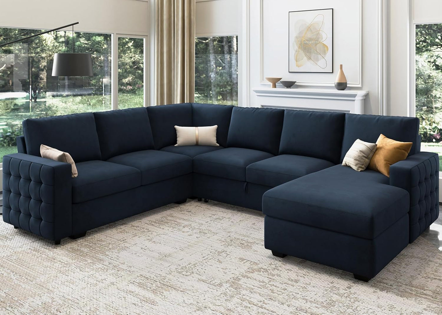 Modern U-Shaped Sectional Sofa