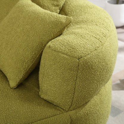Chenille Sponge single sofa,No Assembly Required,Fluffy Modern Sleeper