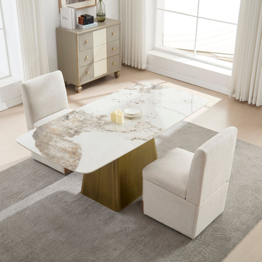 360 Degree Swivel Upholstered Dining Chairs Set of 2 Swivel Dining