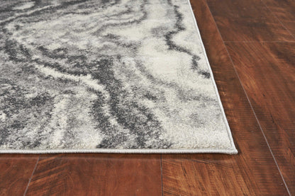 Ivory Grey Marble Rug