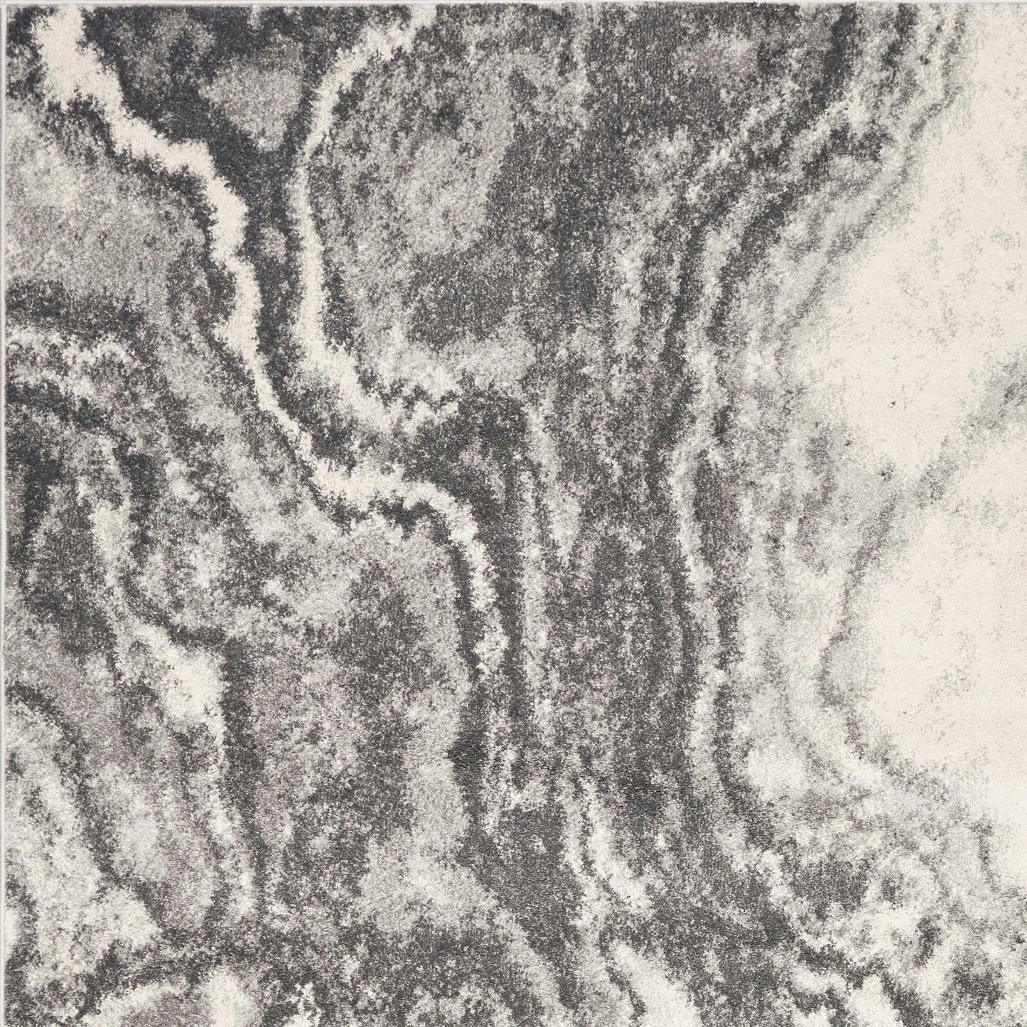 Ivory Grey Marble Rug