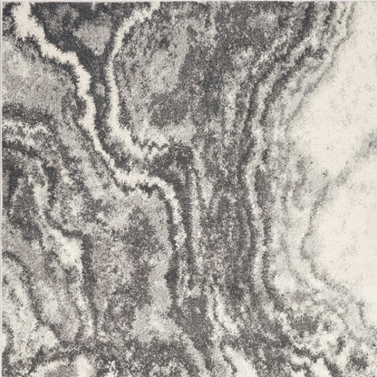 Ivory Grey Marble Rug