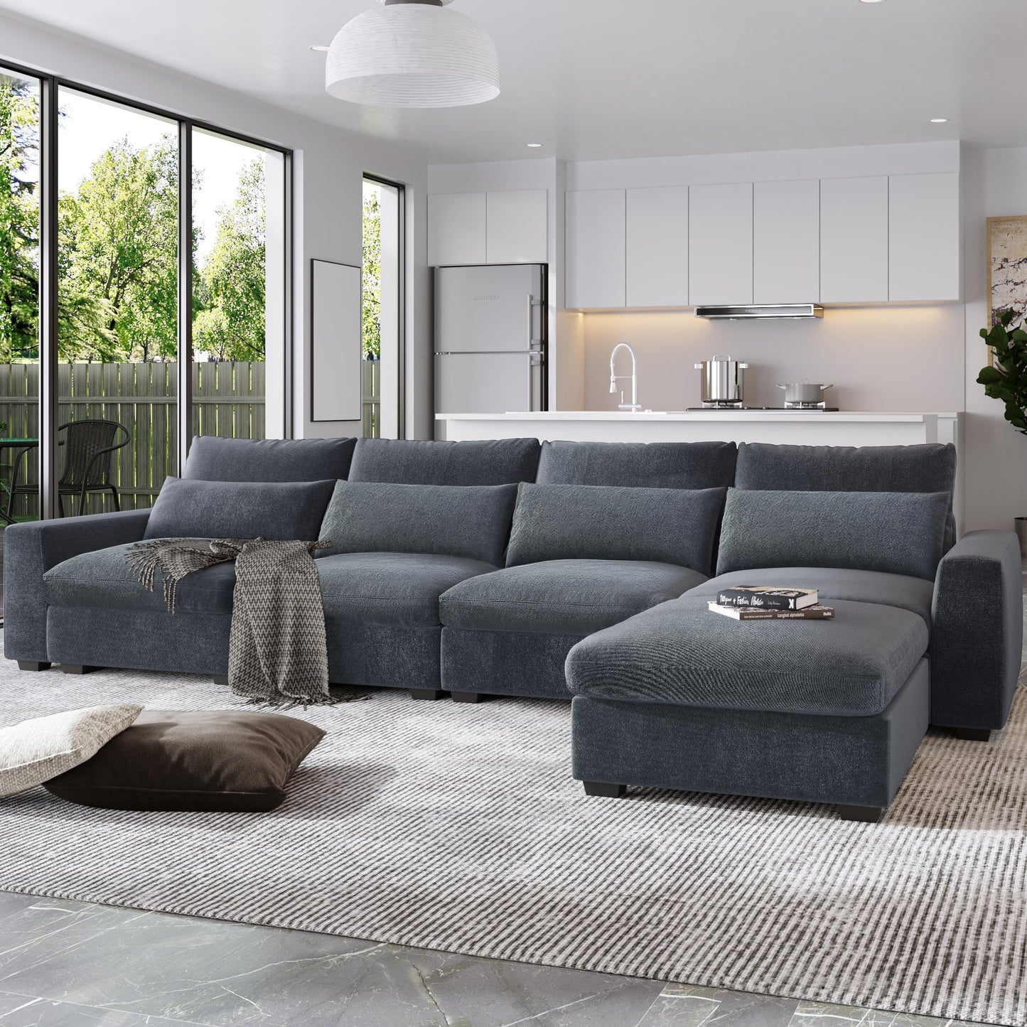Modern Dark Gray Sofa