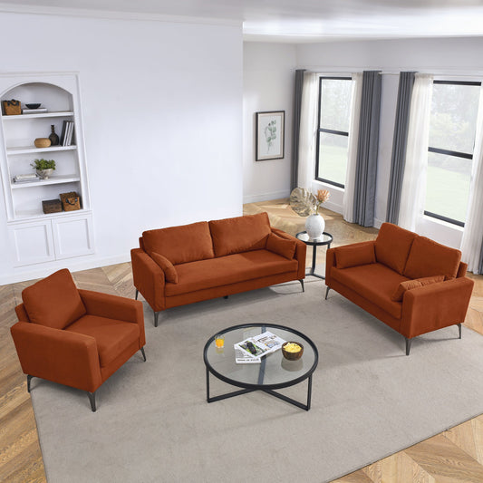 Modern 3-Piece Living Room Sofa Set