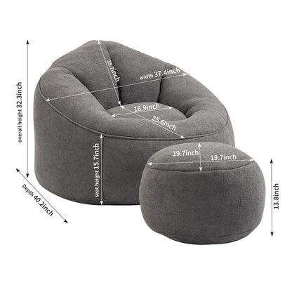 Carbon Grey Bean Bag
