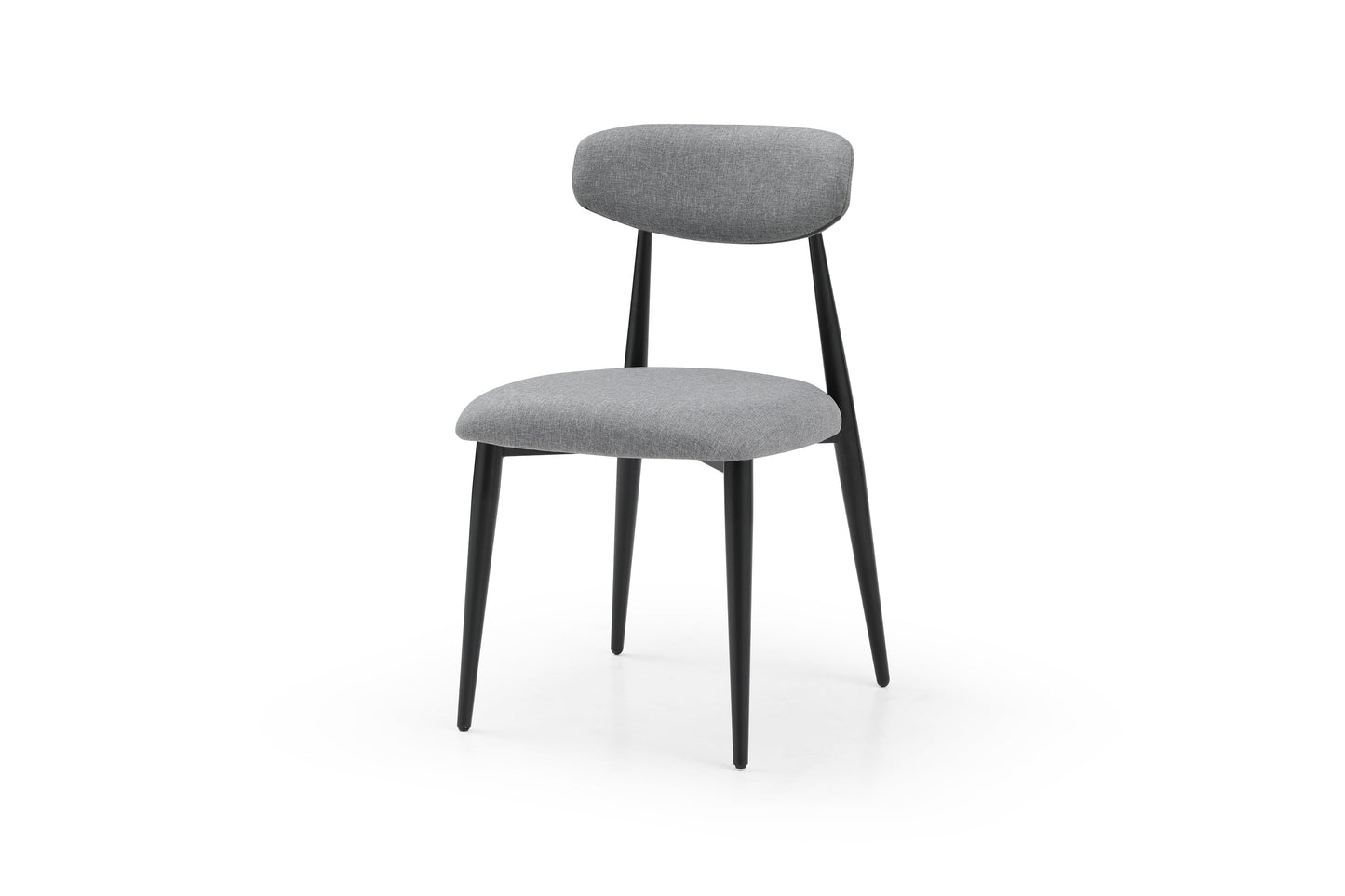 (Set of 6)Modern Gray Dining Chair with Curved Backrest