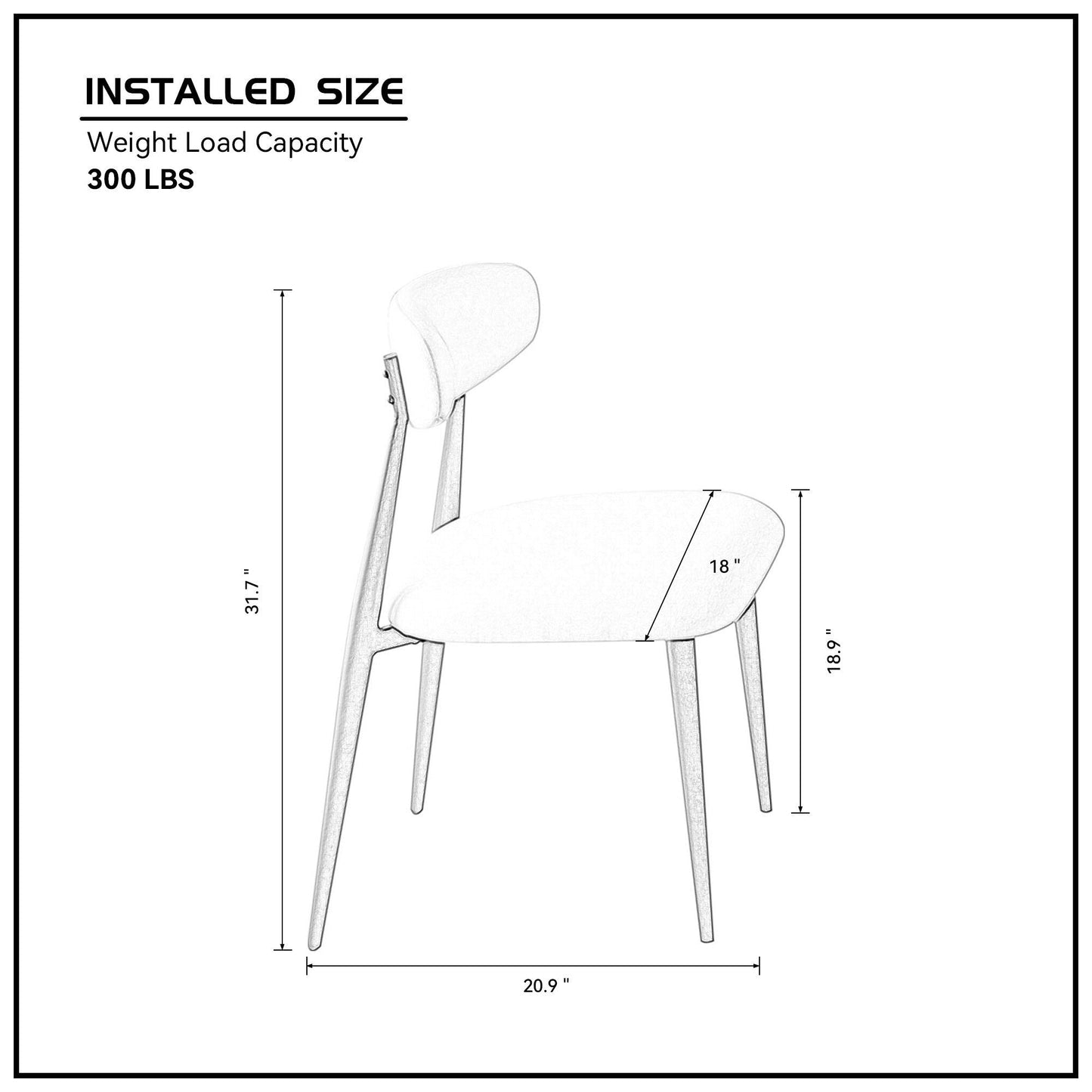 (Set of 6)Modern Gray Dining Chair with Curved Backrest