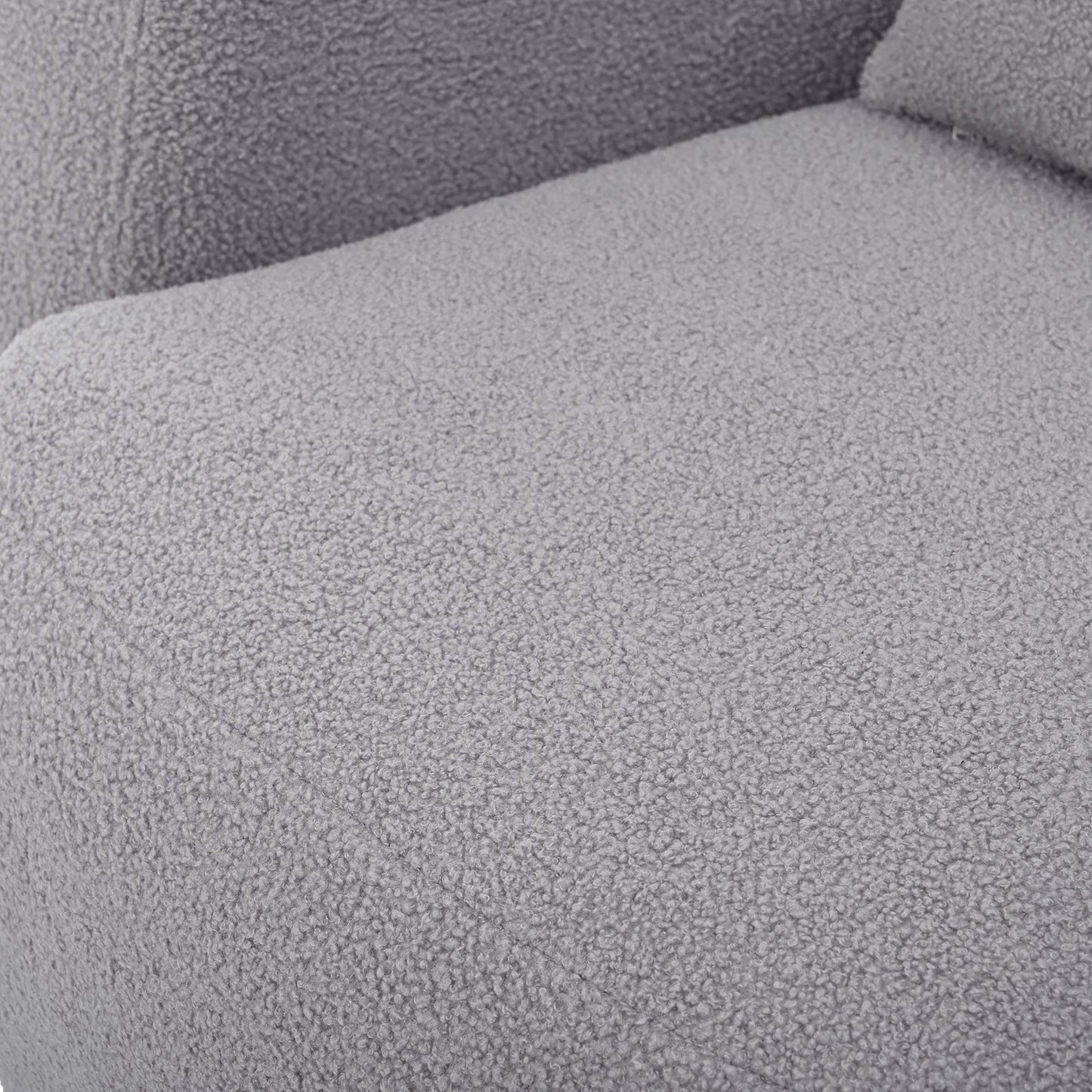 Modern Cashew-Shaped Sofa Set in Soft Grey