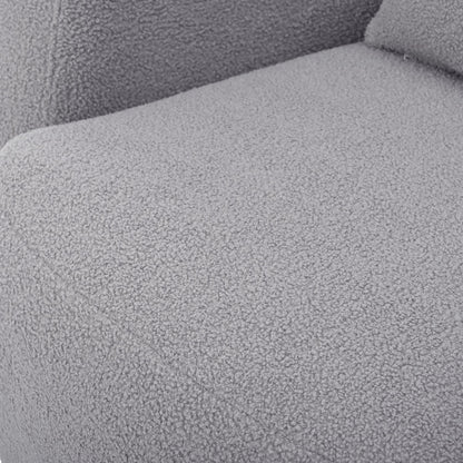 Modern Cashew-Shaped Sofa Set in Soft Grey