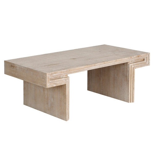 Antique Natural Wood Coffee Table