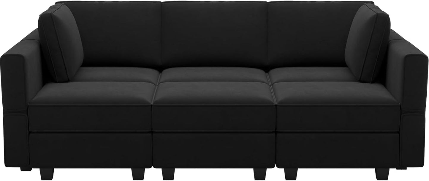 Modular  Sofa Velvet Couch with Chaise