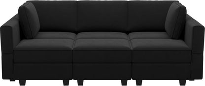 Modular  Sofa Velvet Couch with Chaise