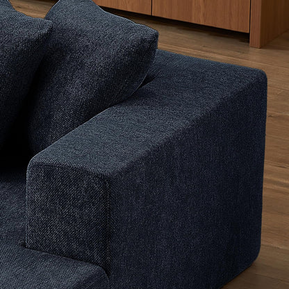 Black Chenille Sofa 159"