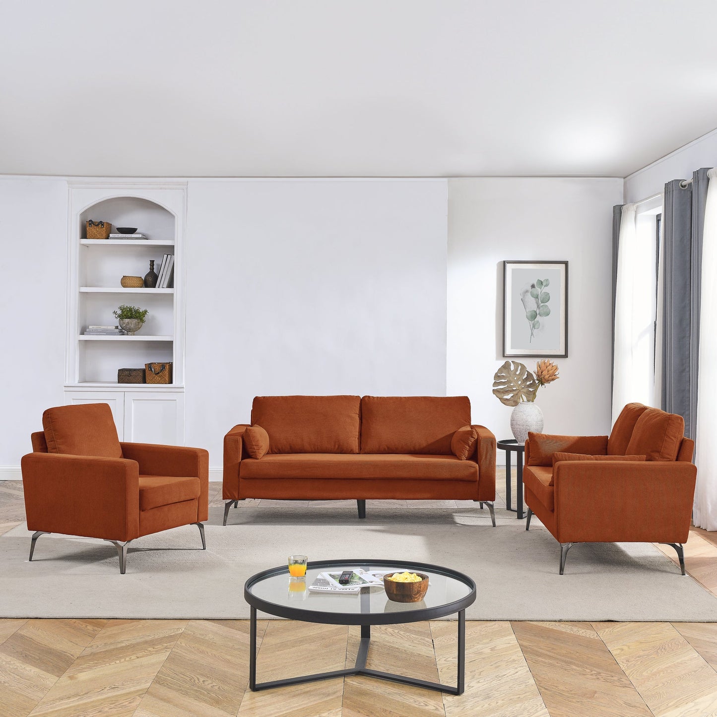 Modern 3-Piece Living Room Sofa Set