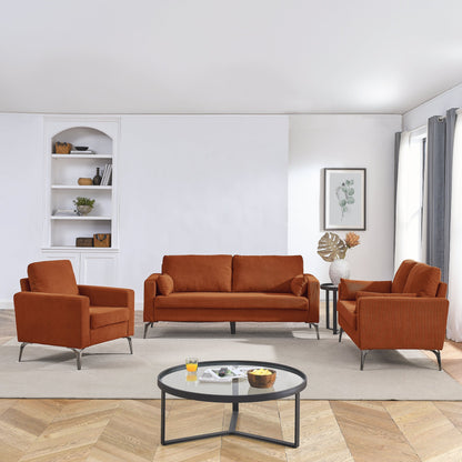 Modern 3-Piece Living Room Sofa Set