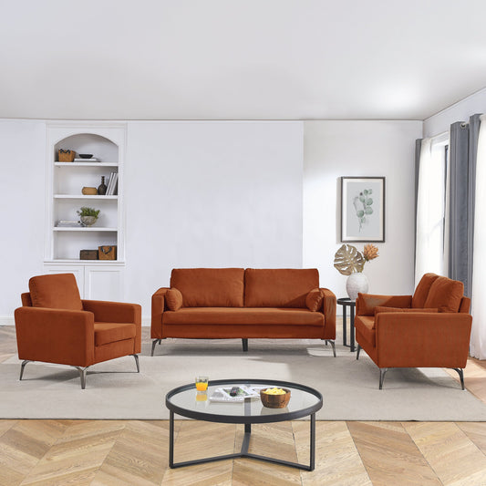Modern 3-Piece Living Room Sofa Set