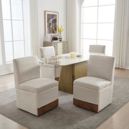 360 Degree Swivel Upholstered Dining Chairs Set of 2 Swivel Dining