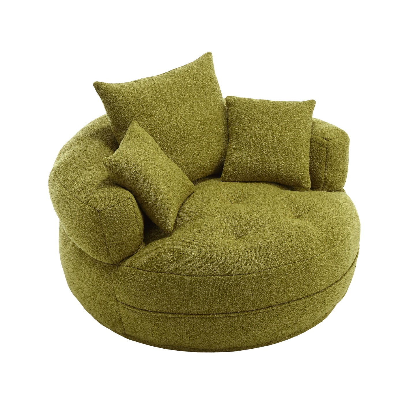 Chenille Sponge single sofa,No Assembly Required,Fluffy Modern Sleeper