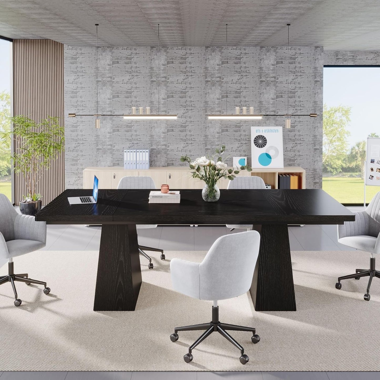 Modern Black Rectangular Table