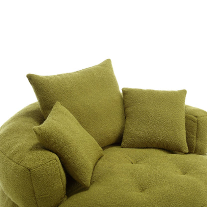 Chenille Sponge single sofa,No Assembly Required,Fluffy Modern Sleeper