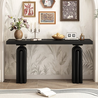 60-Inch Modern Black Console Table