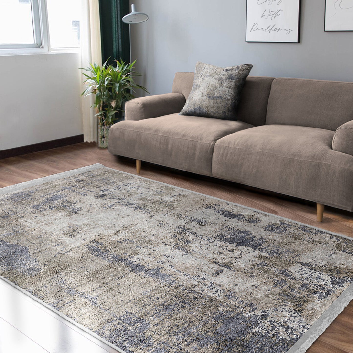Modern Home Decorative Rectangle Washable Area Rug | Homeezone