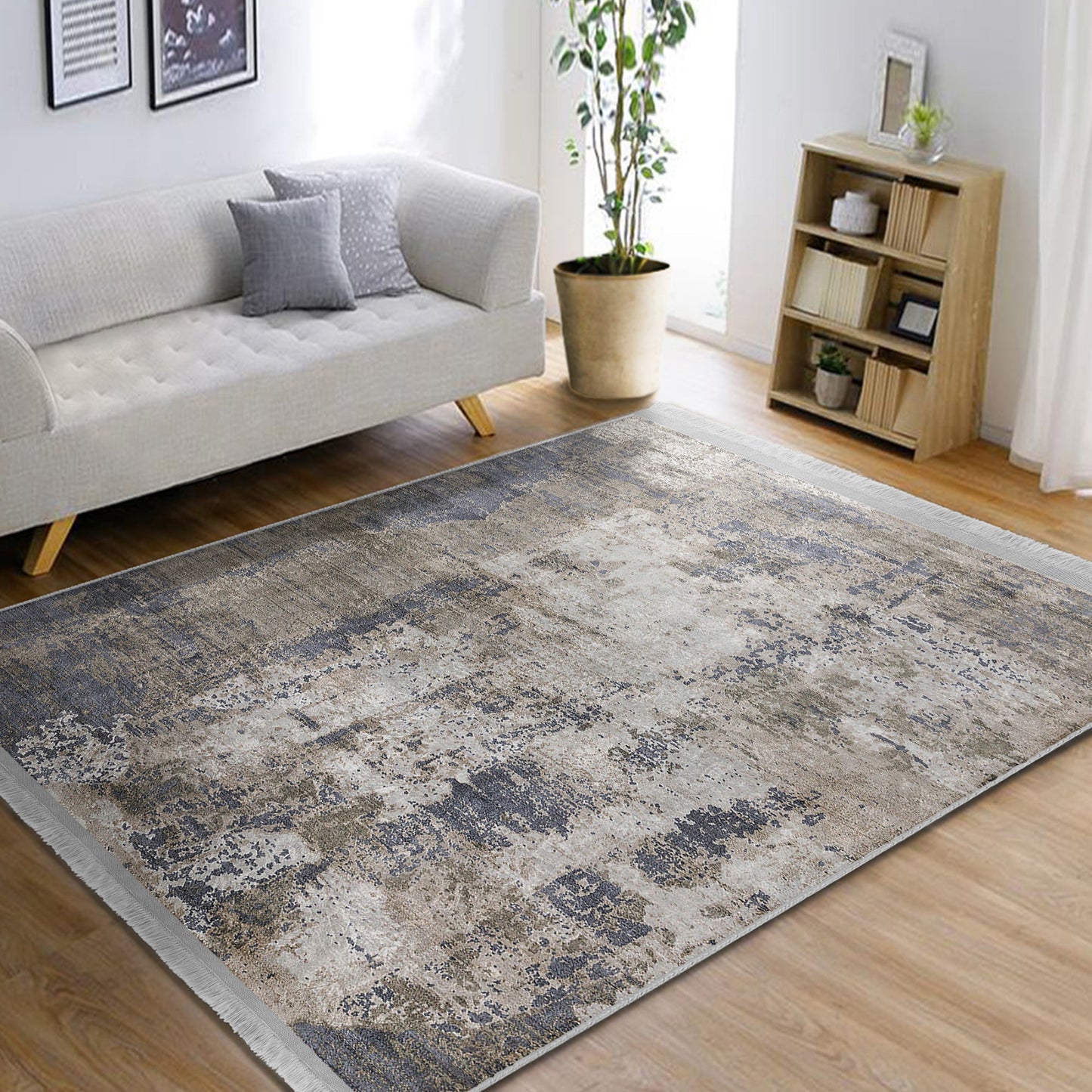 Modern Home Decorative Rectangle Washable Area Rug | Homeezone