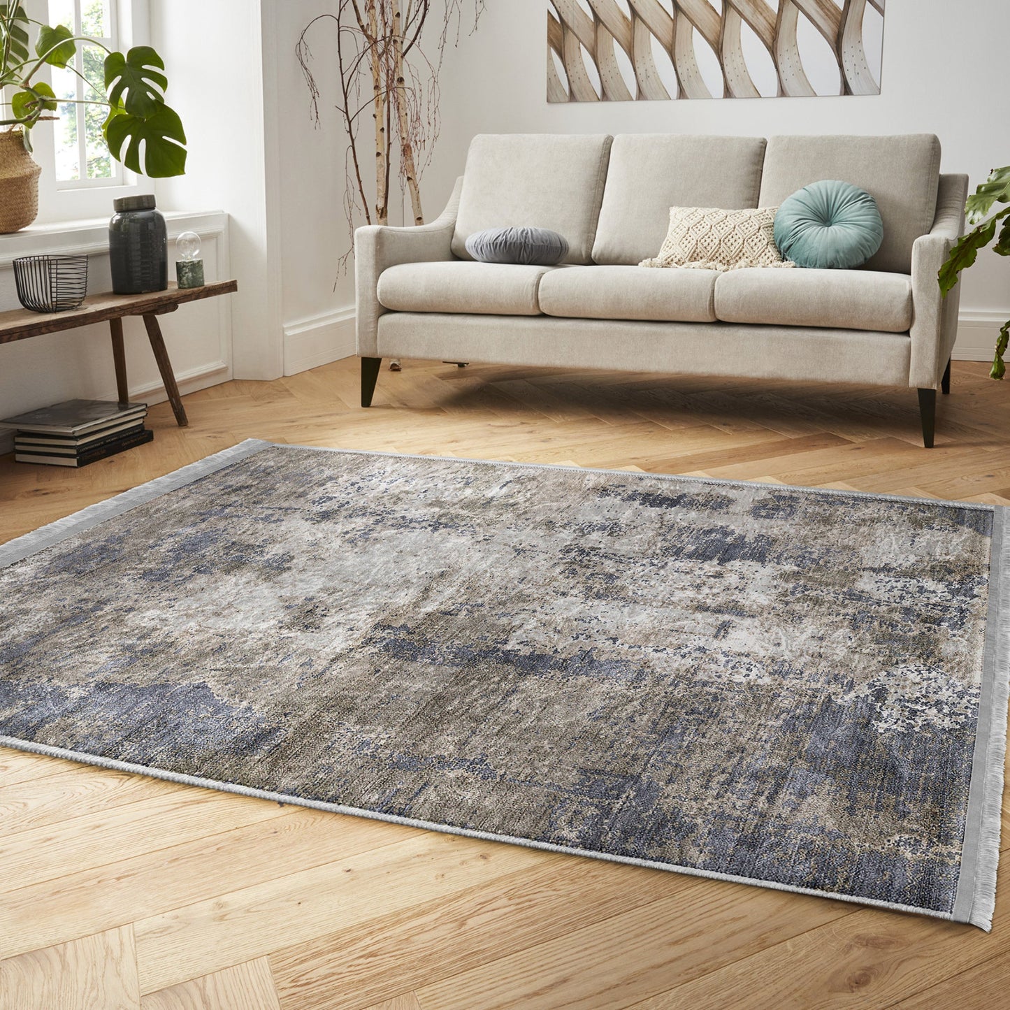 Modern Home Decorative Rectangle Washable Area Rug | Homeezone