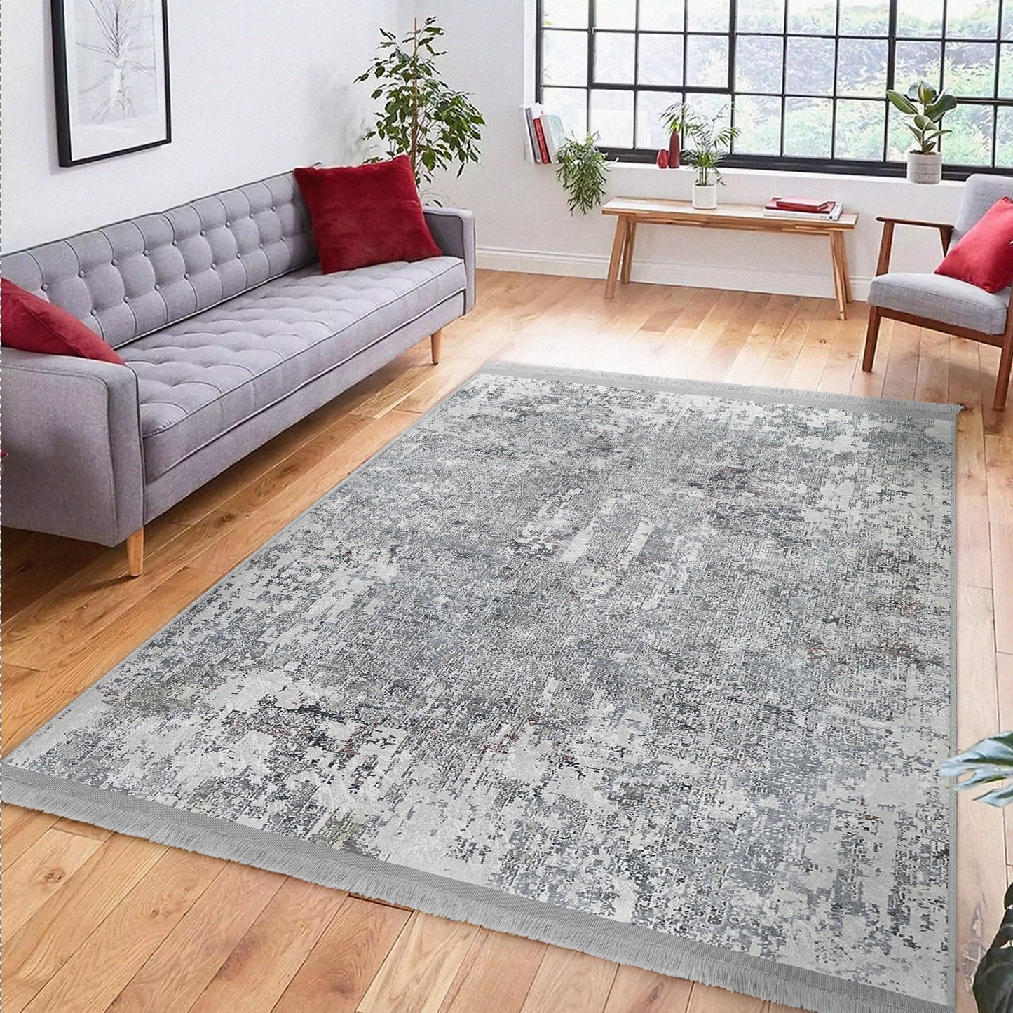 Grey Bedroom Decor Washable Area Rug | Homeezone