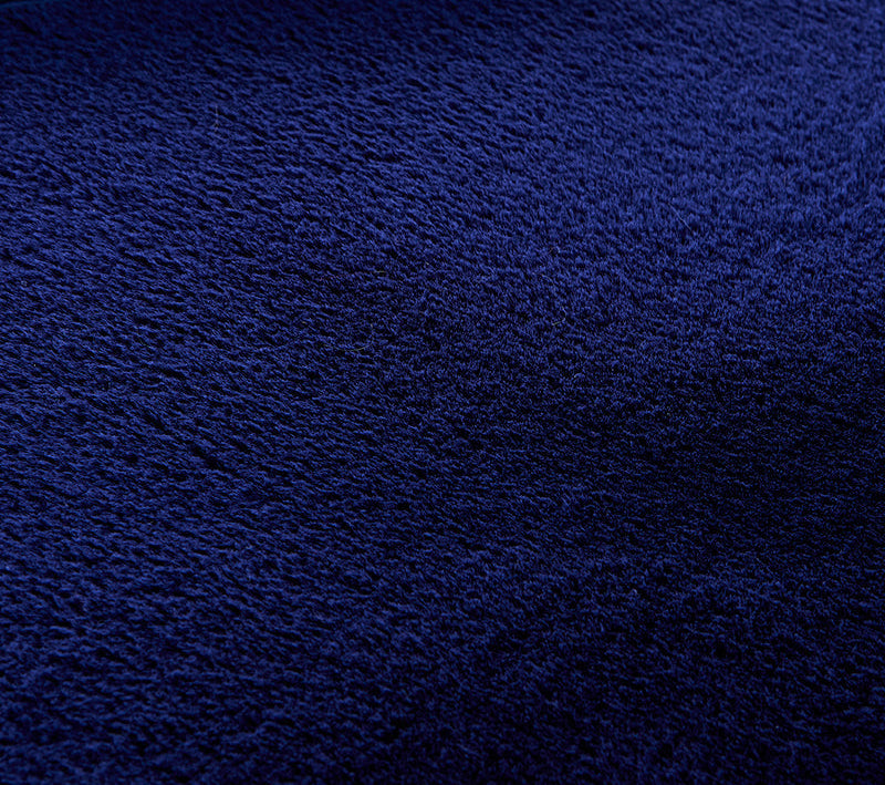 Lily Navy Blue Chinchilla Faux Fur Rug