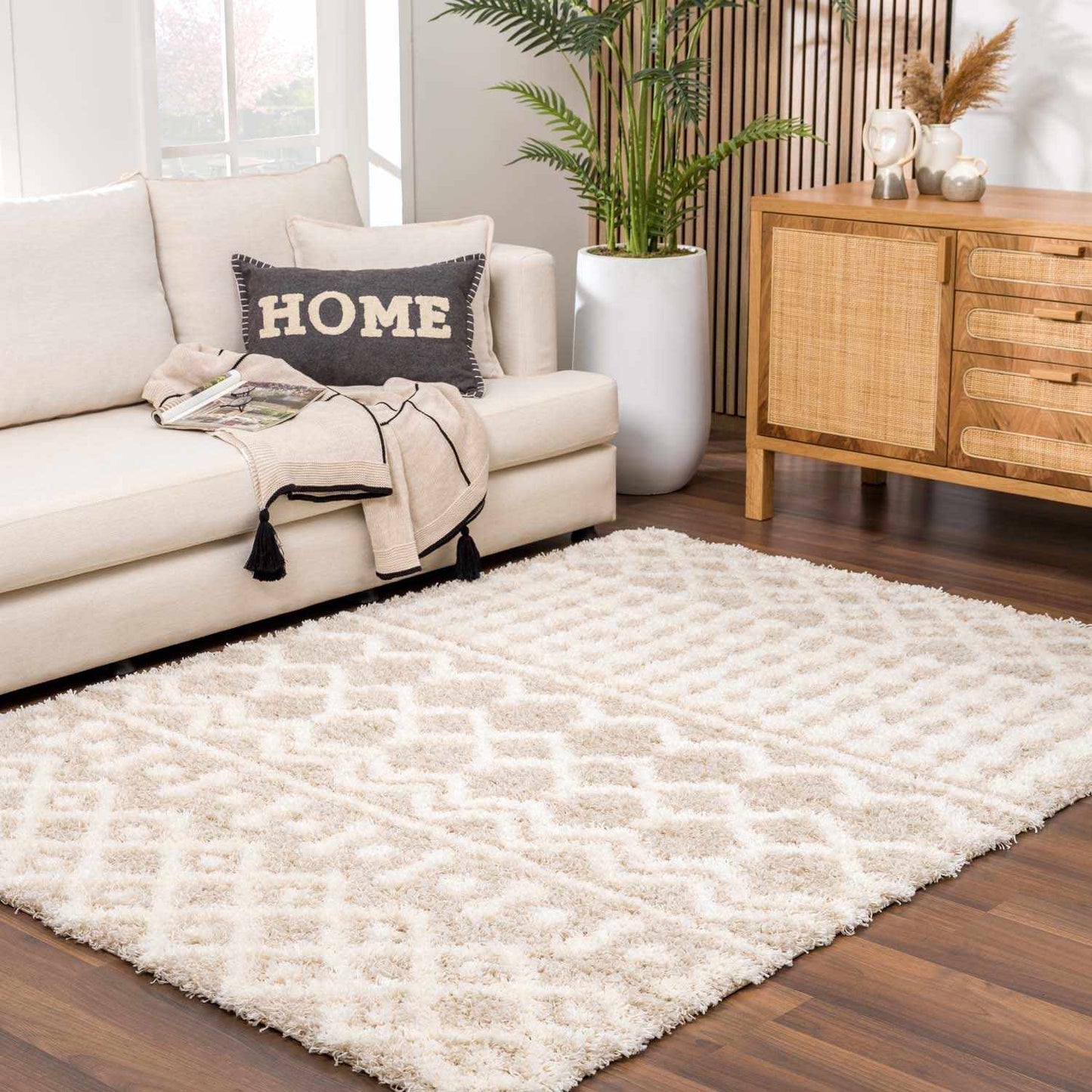 Prompton Cream Plush Rug
