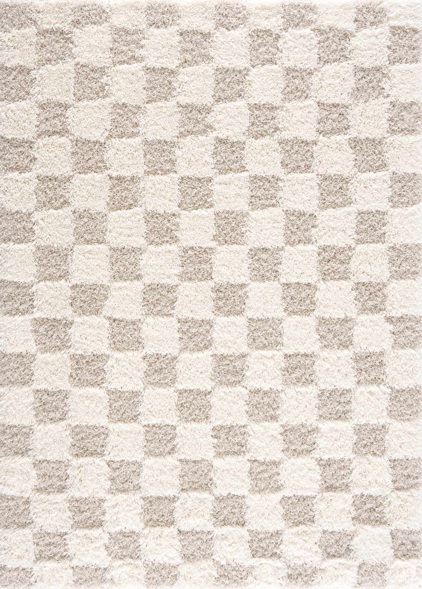 Atira Light Brown Checkered Rug