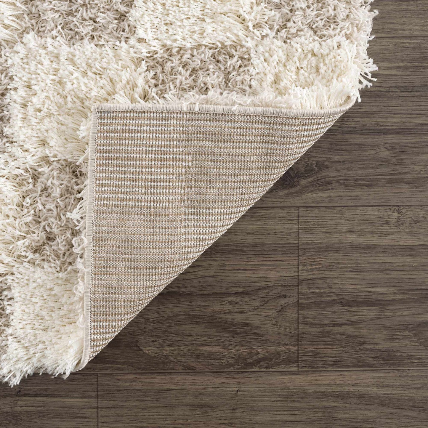 Atira Light Brown Checkered Rug