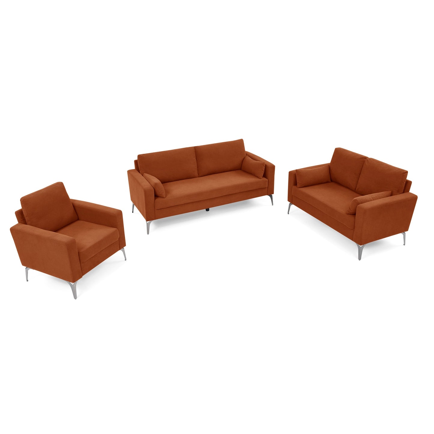 Modern 3-Piece Living Room Sofa Set
