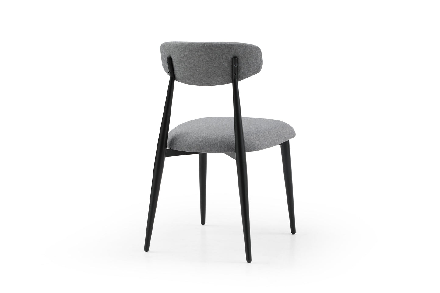 (Set of 6)Modern Gray Dining Chair with Curved Backrest