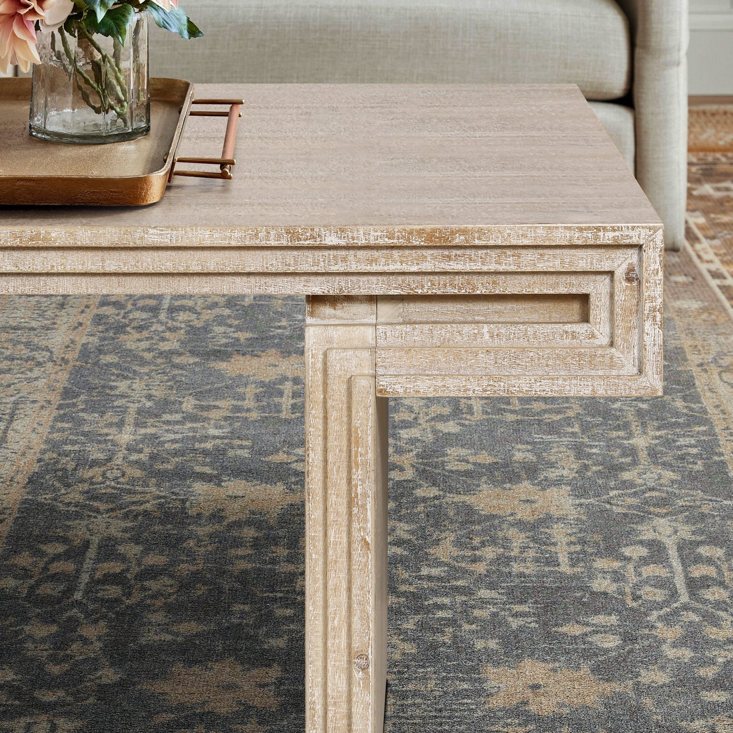 Antique Natural Wood Coffee Table