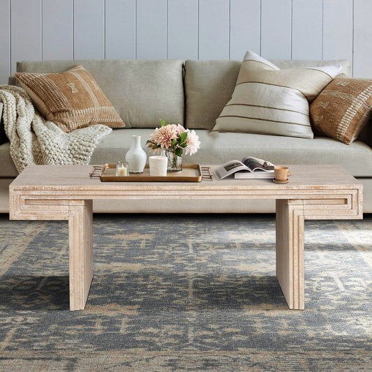 Antique Natural Wood Coffee Table