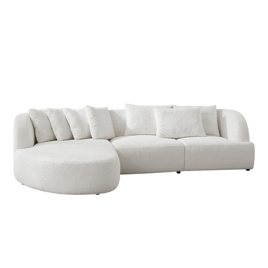 3-Seater Sofa with Boucle Fabric