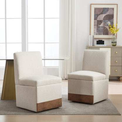 360 Degree Swivel Upholstered Dining Chairs Set of 2 Swivel Dining