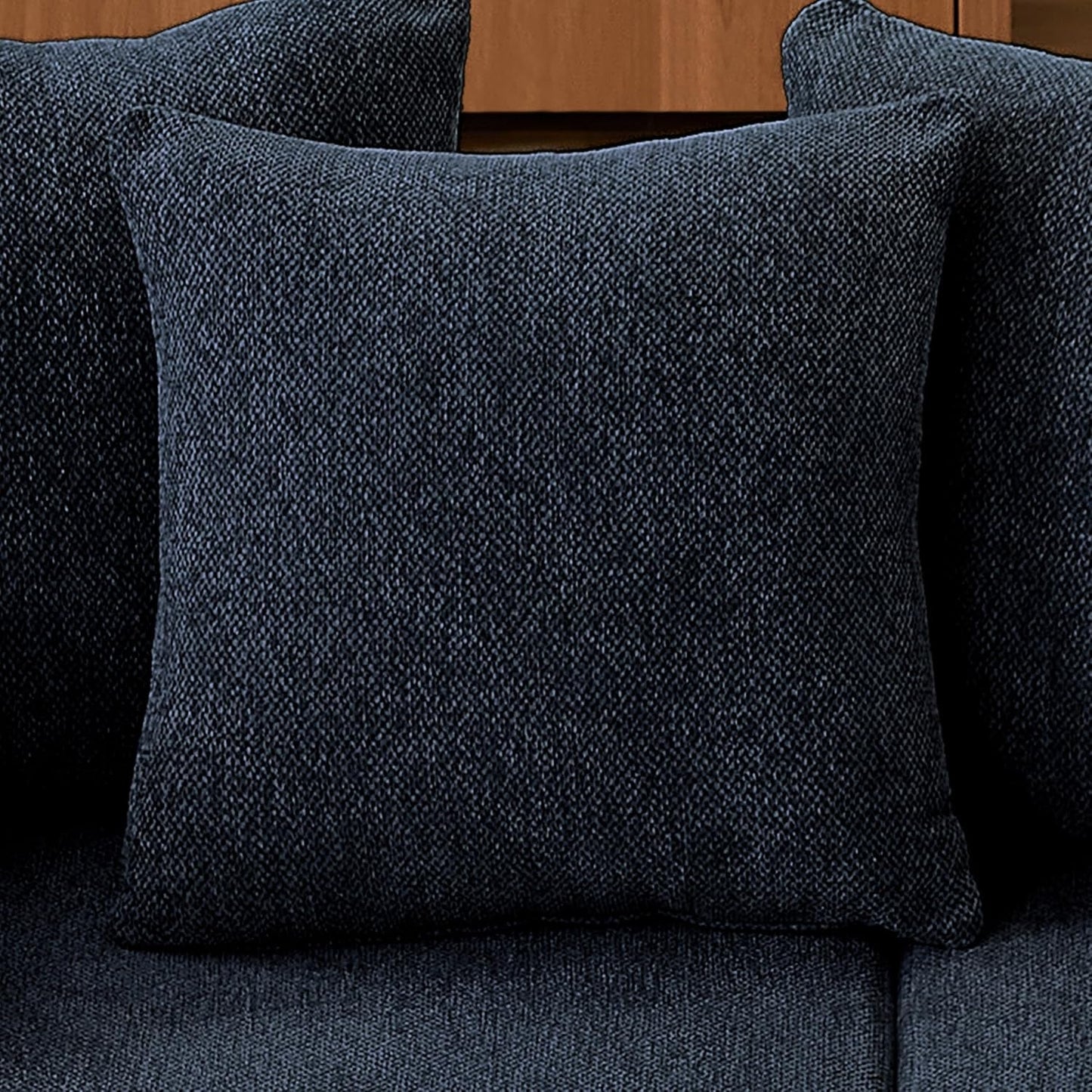 Black Chenille Sofa 159"